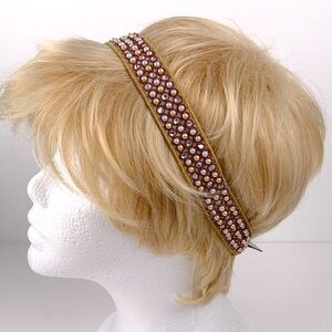 Beaded headband women’s 2010 Target stretch fabric hair band with rhinestones